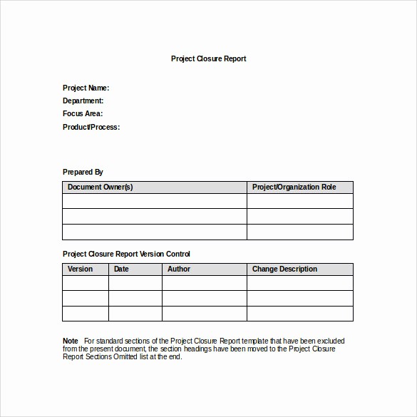 Project Report format In Word Unique 9 Project Closure Templates to Download for Free