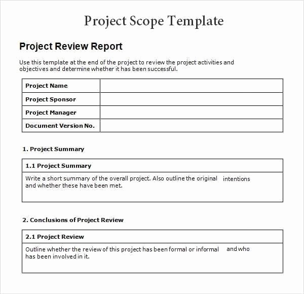 Project Statement Of Work Template Beautiful 3 Free Project Scope Statement Templates Word Excel