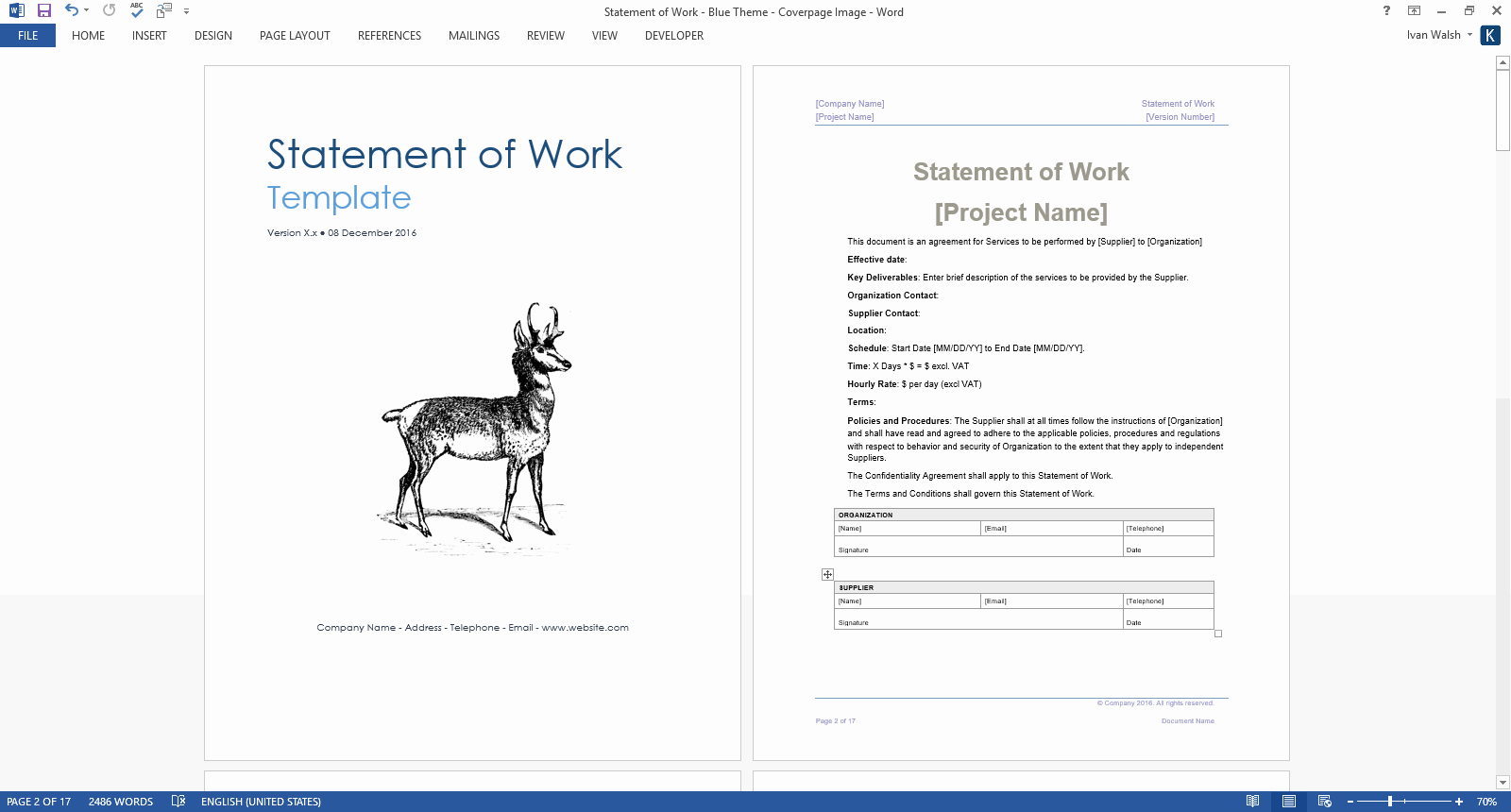 Project Statement Of Work Template Beautiful Statement Of Work – Ms Word &amp; Excel Template
