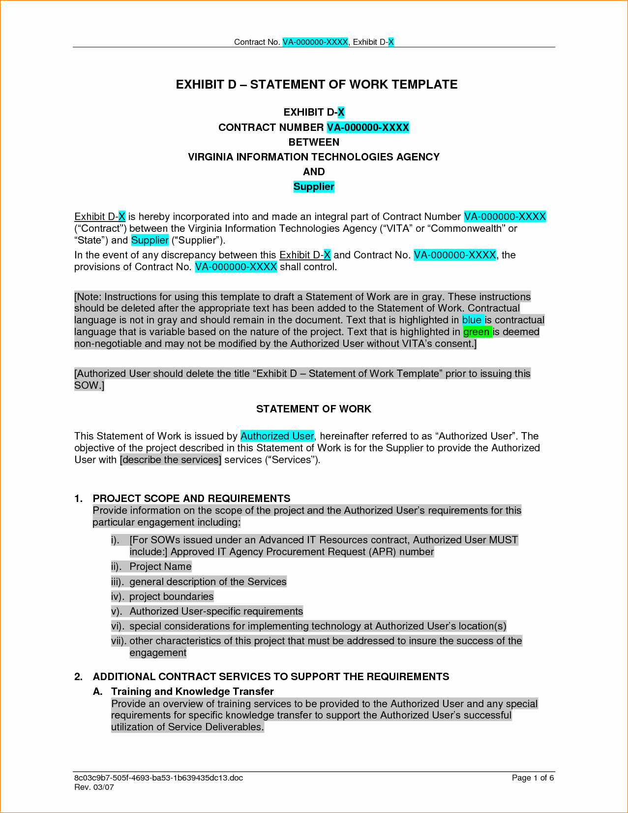 Project Statement Of Work Template Lovely 7 Work Contract Template