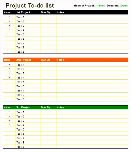 Project to Do List Excel Best Of 5 Project Task List Excel Template Exceltemplates