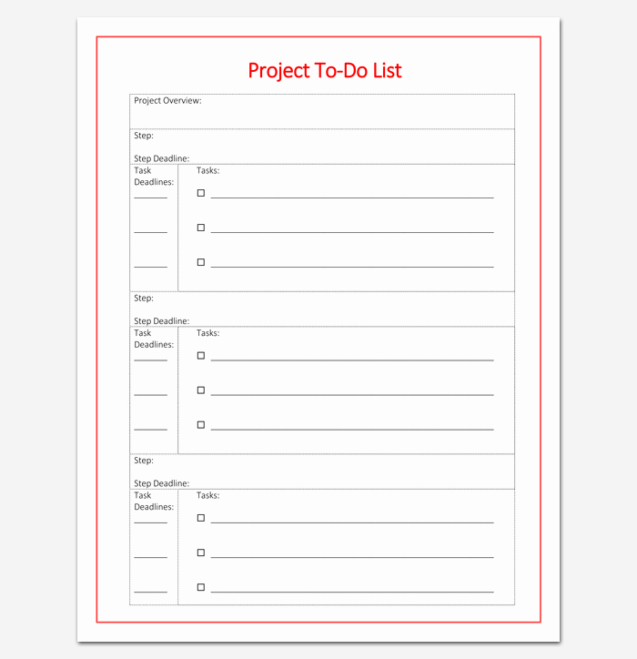 Project to Do List Excel Elegant Project Task List Template 14 to Do Lists for Word