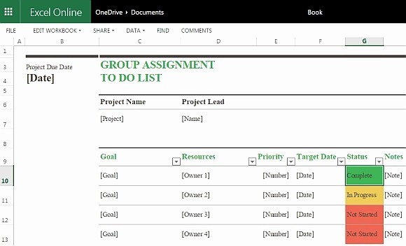 Project to Do List Excel Lovely Group assignment to Do List Template for Excel Line