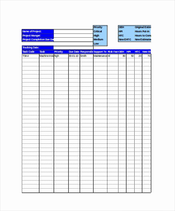 Project Tracking Template Excel Free Awesome Project Tracking Template – 11 Free Word Excel Pdf