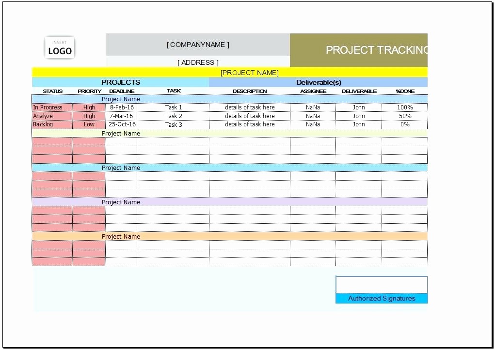 Project Tracking Template Excel Free Lovely Project Management Dashboard Excel Template Free – Amandae