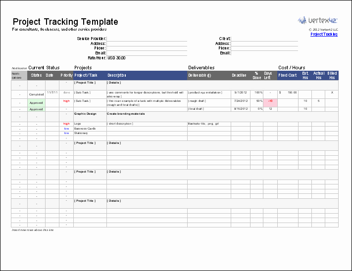 Project Tracking Template Excel Free Unique Free Project Tracking Template for Excel