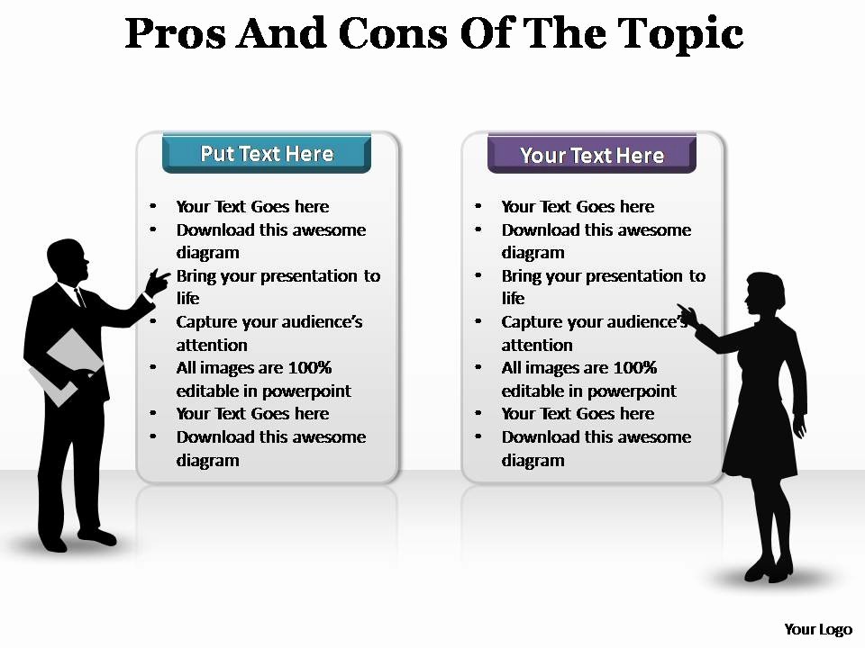 Pros and Cons Analysis Template Luxury Pros and Cons Of the topic Editable Powerpoint Templates