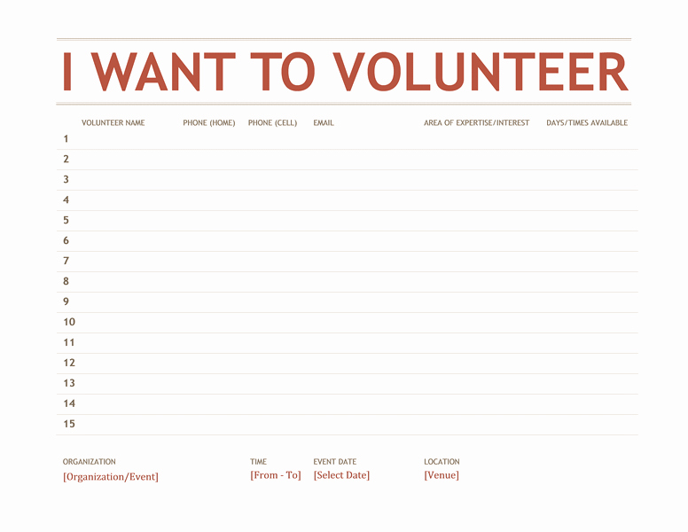 Pta Meeting Sign In Sheet Beautiful Volunteer Sign Up Sheet Templates
