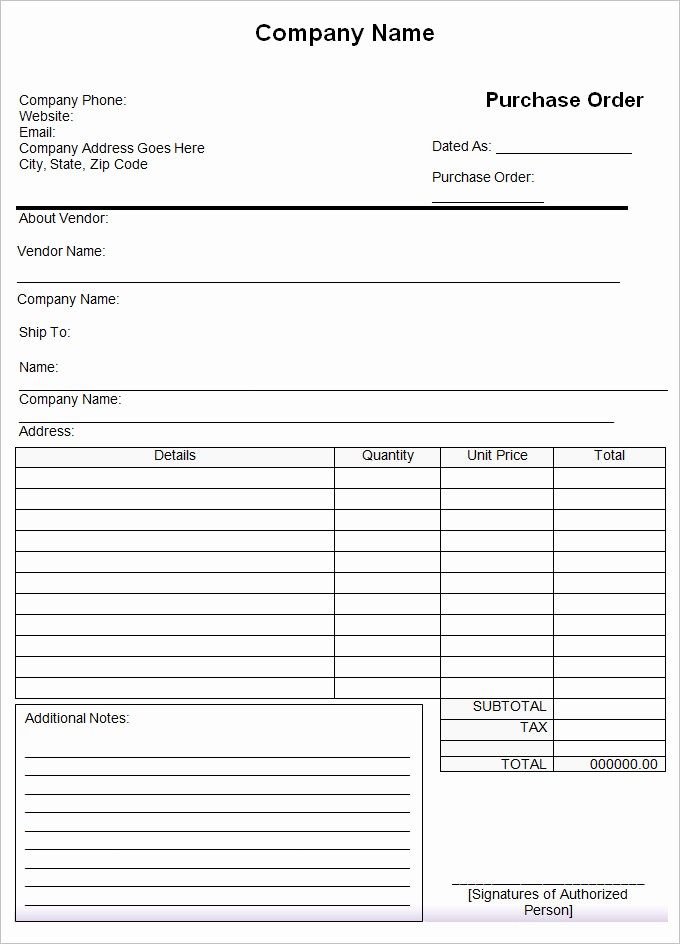 Purchase order Template Microsoft Word Beautiful 53 Purchase order Examples Pdf Doc