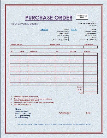 Purchase order Template Microsoft Word Lovely Pin Purchase order format In Word Template On Pinterest