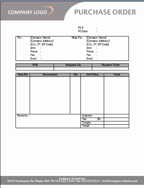 Purchase order Template Microsoft Word New Product Purchase order Template Microsoft Word Templates
