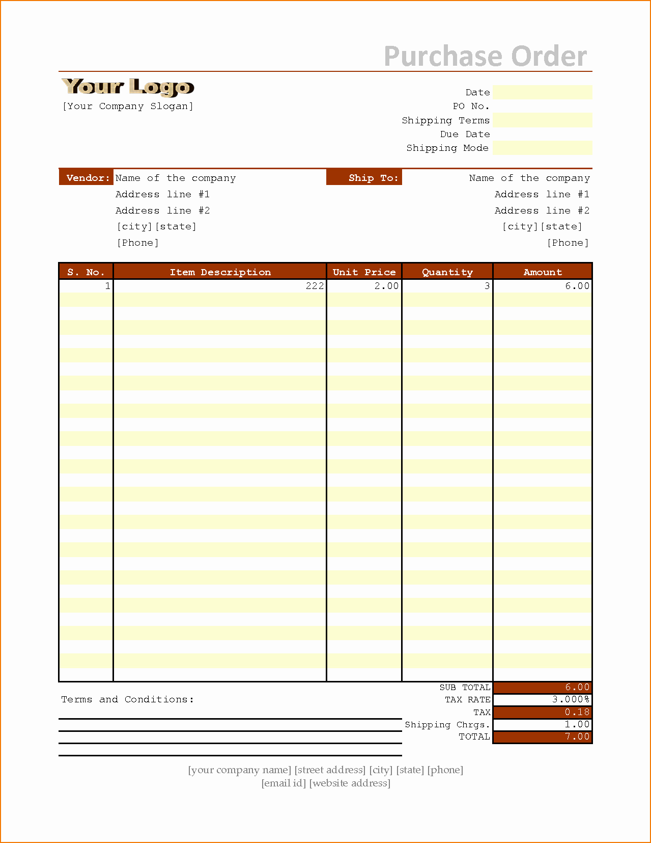 Purchase order Template Microsoft Word New Purchase order Template Microsoft Word Bamboodownunder