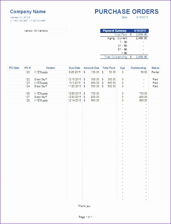 Purchase order Tracking Excel Sheet Inspirational 12 Purchase order Tracking Template Excel Exceltemplates