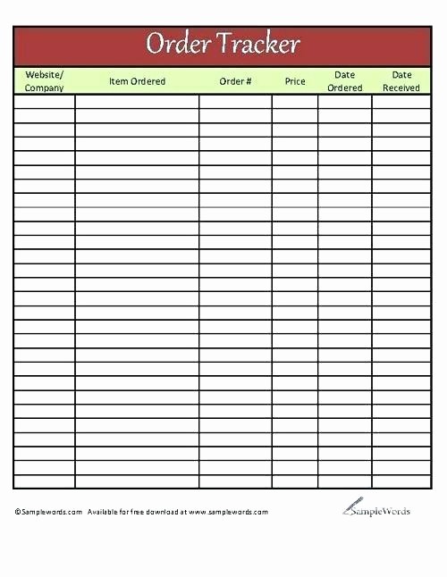 Purchase order Tracking Excel Sheet Luxury Purchase order Tracking Log Template Other Versions S