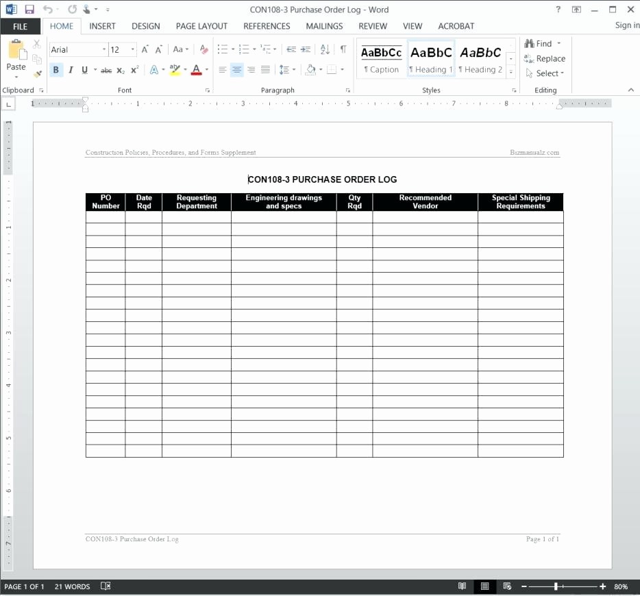 Purchase order Tracking Excel Spreadsheet New Template Template for A Purchase order