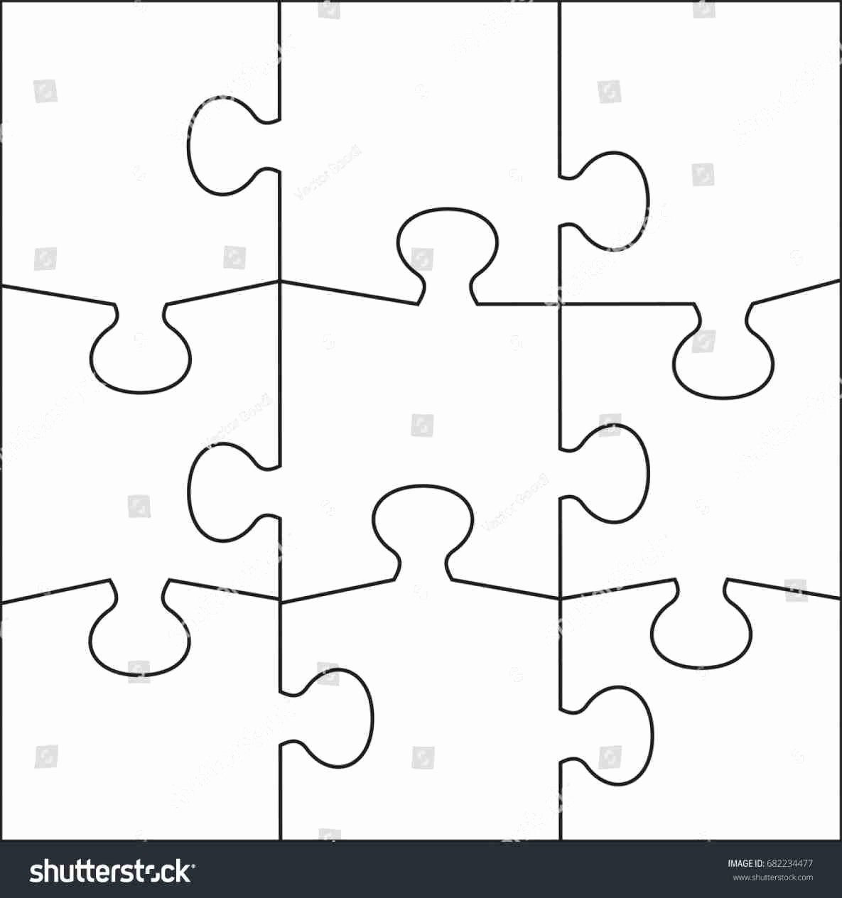 Puzzle Pieces Template for Word Fresh 9 Piece Jigsaw Puzzle Template