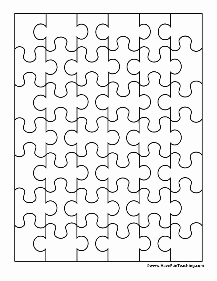 Puzzle Pieces Template for Word Unique Printable Jigsaw Template