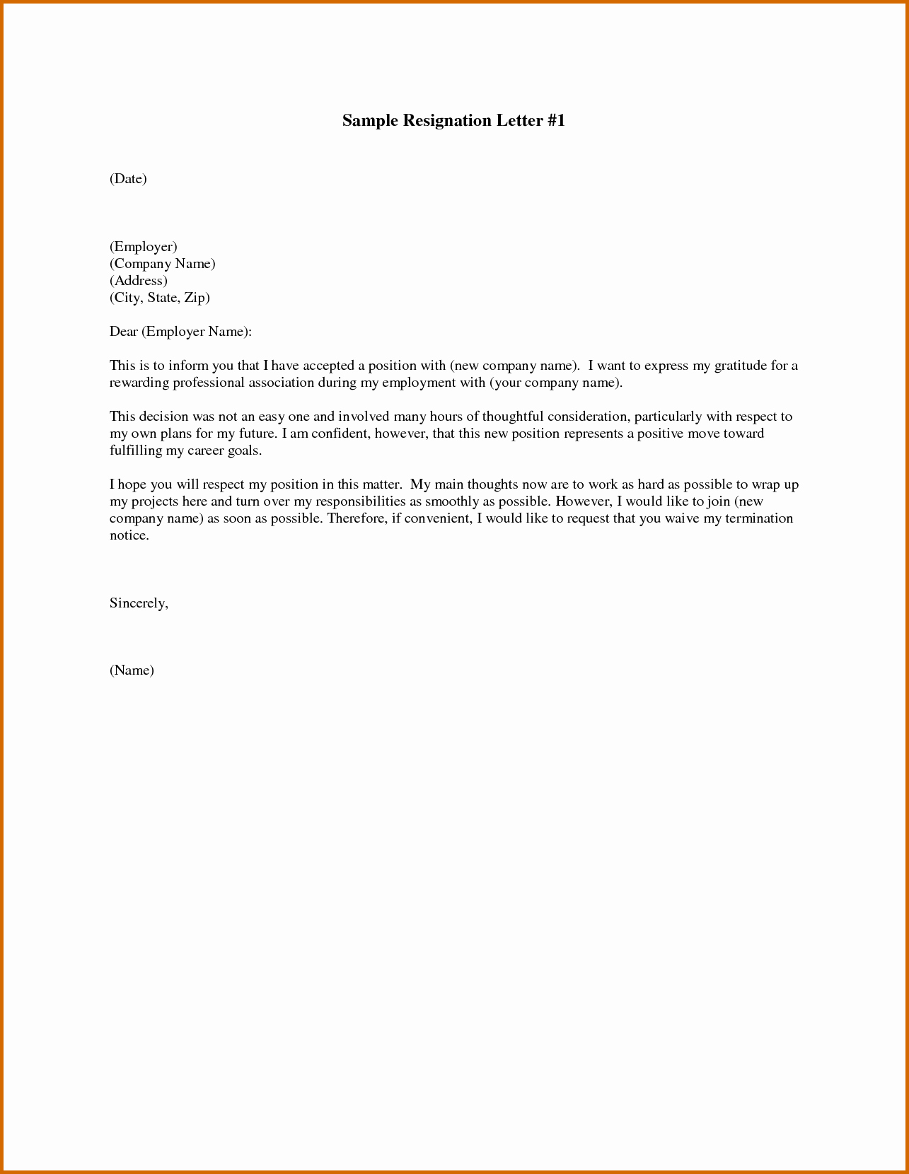 Quick and Easy Cover Letters Lovely 7 How to Write A Easy Resignation Letter