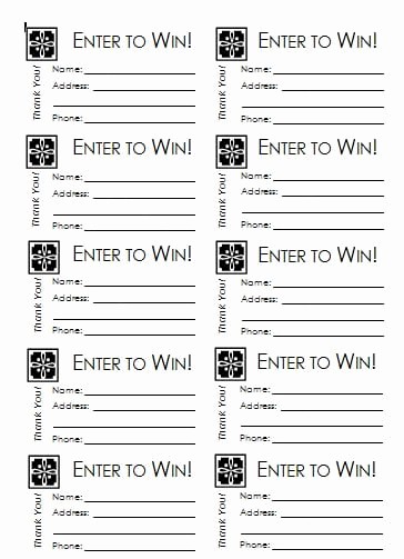 Raffle Entry form Template Word Fresh Raffle Ticket Templates Free formats Excel Word
