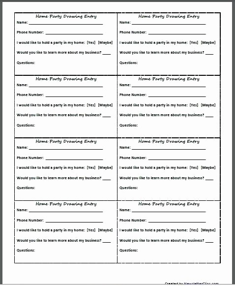 Raffle Entry form Template Word Unique Entry form Templates Contest Template Word Free – Azserver