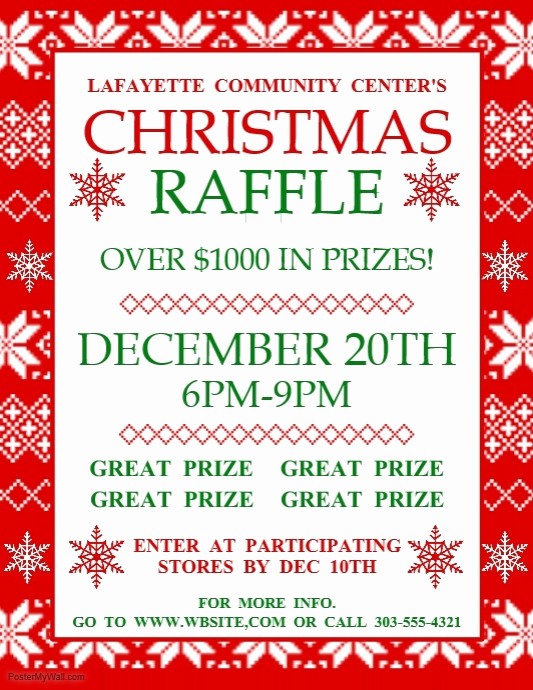 Raffle Flyer Templates Free Download New Christmas Raffle Flyer Template Google Search Fundraising