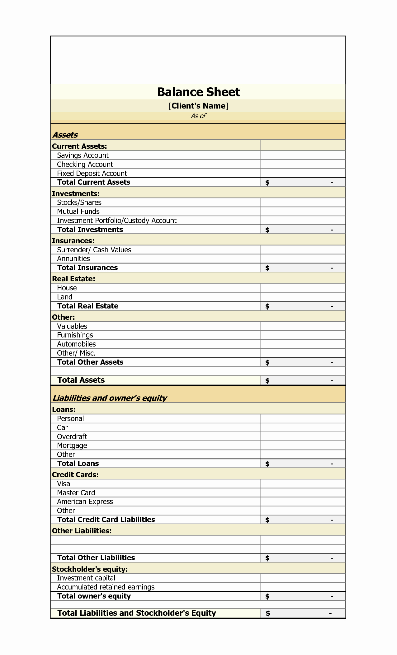 Real Estate Balance Sheet Example Awesome Best S Of Real Estate Balance Sheet Template Sample
