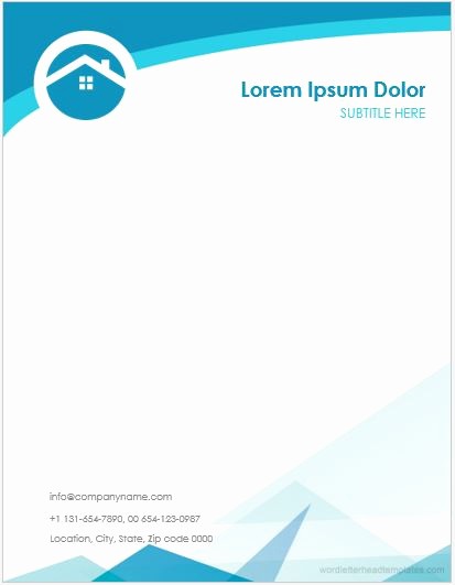 Real Estate Letterhead Templates Free Awesome 5 Real Estate Agent Fice Letterhead Templates