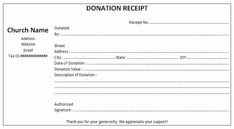 Receipt for Non Profit Donation Elegant Non Profit Donation Receipt Template Sample Free Word