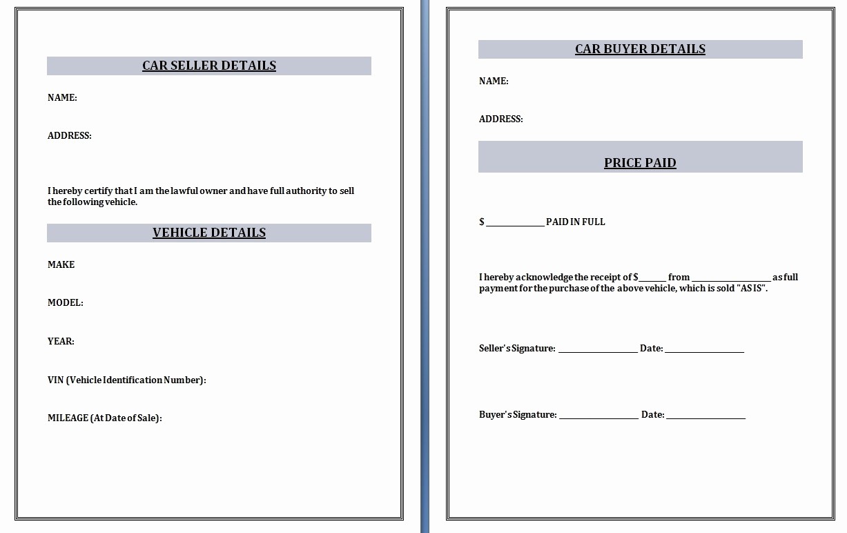 Receipt for Purchase Of Car Lovely Car Sales Invoice Template Invoice Template Ideas