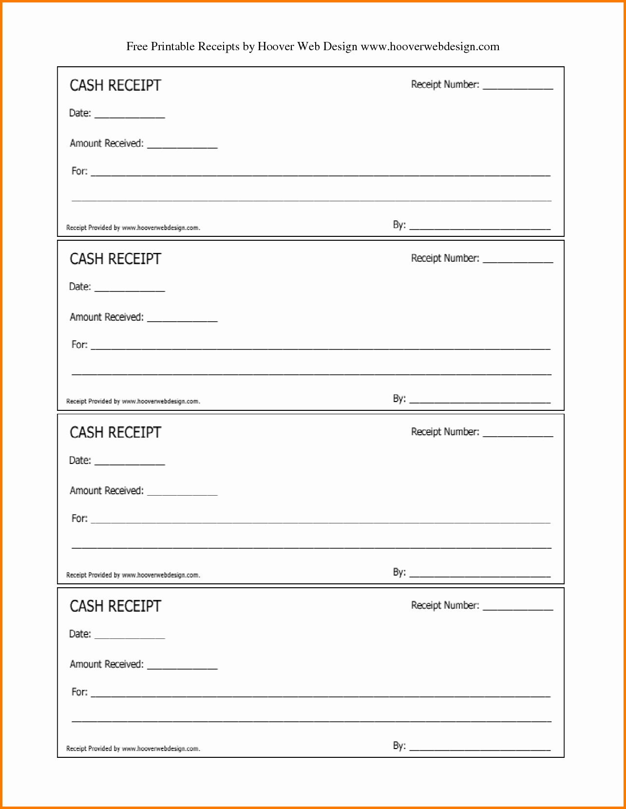 Receipt for Services Template Free Beautiful 8 Blank Receipt form