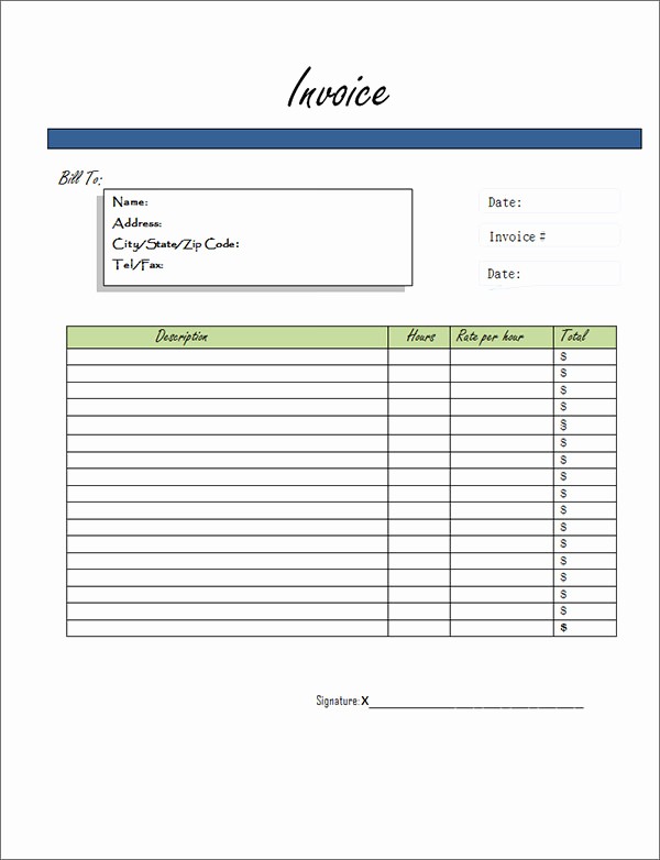 Receipt for Services Template Free Fresh 34 Printable Service Invoice Templates
