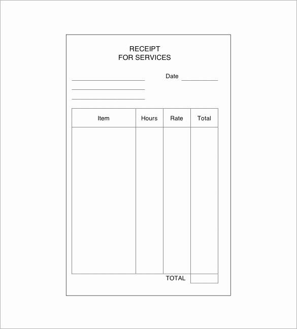 Receipt for Services Template Free Inspirational Service Receipt Template – 9 Free Word Excel Pdf format