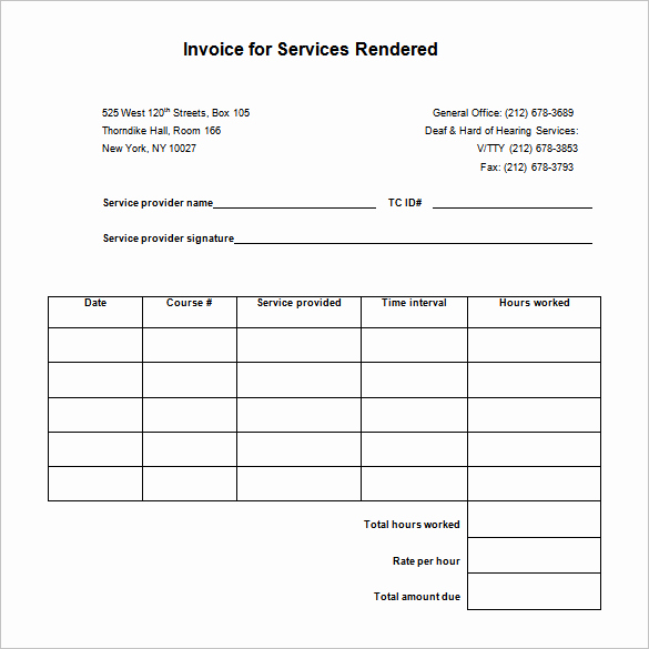 Receipt for Services Template Free New 17 Service Receipt Templates Doc Pdf
