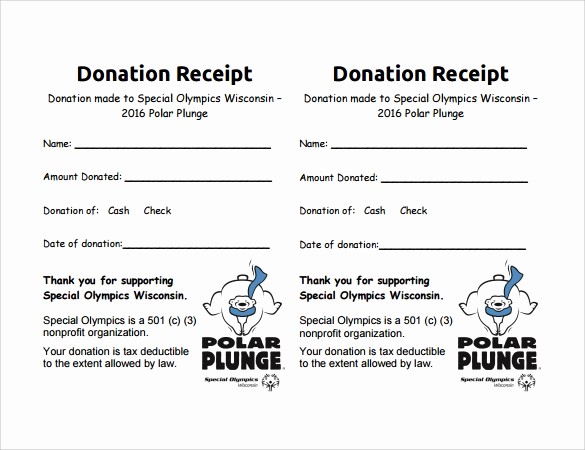 Receipt for Tax Deductible Donation Unique 10 Donation Receipt Templates – Free Samples Examples