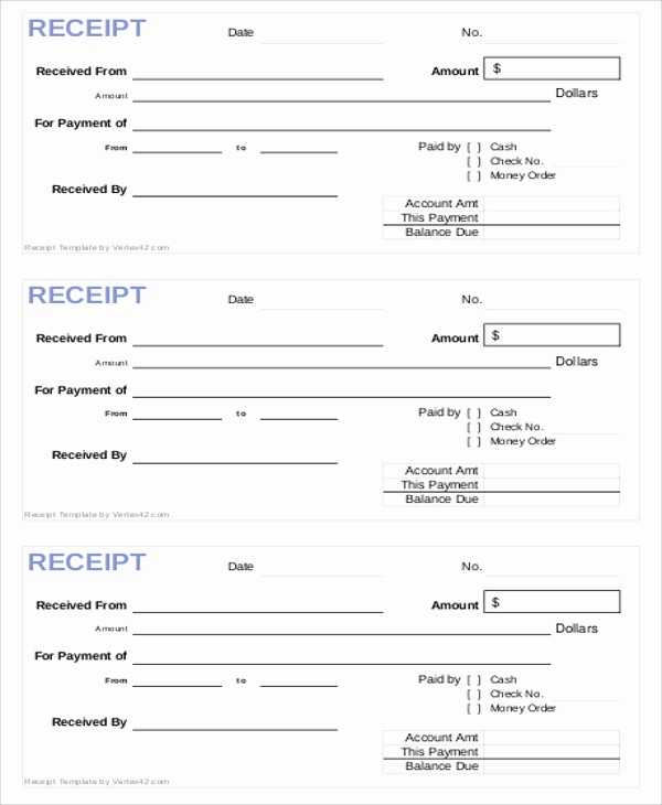 Receipt format for Payment Received Inspirational 7 Sample Cash Payment Receipts