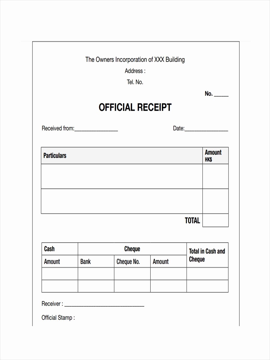 Receipt format for Payment Received Lovely 26 Receipts Examples &amp; Samples In Pdf