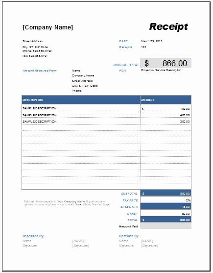 Receipt format for Payment Received Luxury Advance Payment Receipt Template for Excel