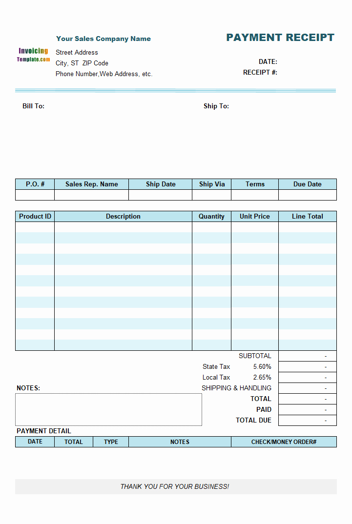 Receipt format for Payment Received Luxury Payment Receipt Template