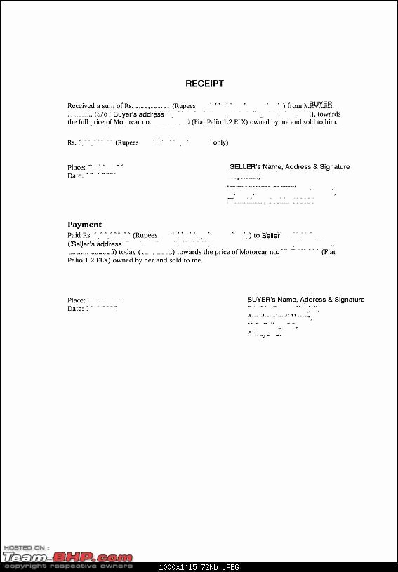 Receipt Of Sales for Car Awesome Need Advice Car sold but Not Transferred Page 2 Team Bhp