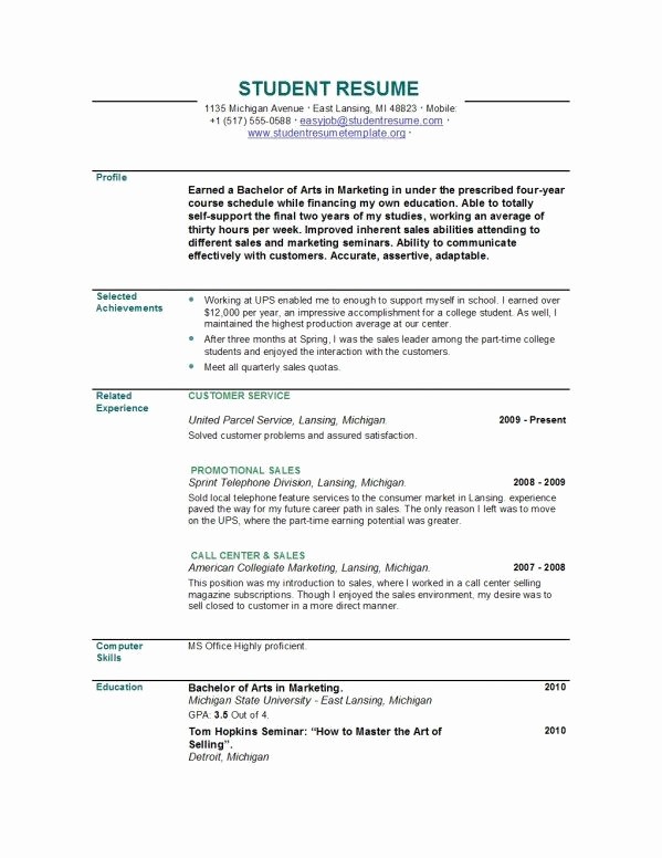 Recent College Graduate Resume Template Awesome Resume Examples Recent Graduate Google Search