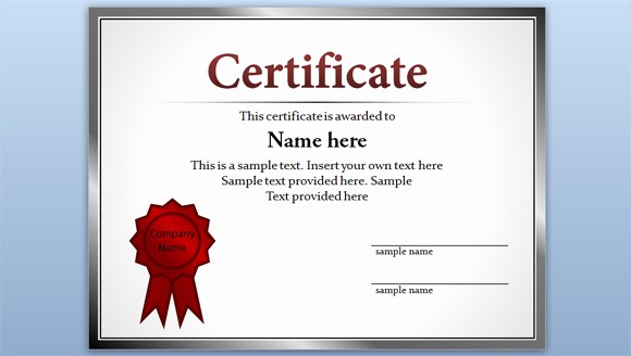 Recognition Certificate Templates Free Printable Awesome Free Certificate Template for Powerpoint 2010 &amp; 2013