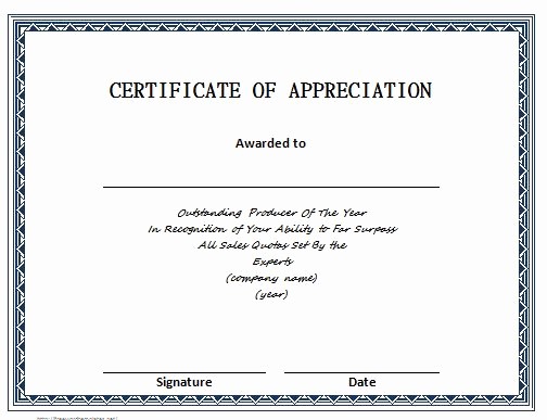 Recognition Certificate Templates Free Printable Beautiful 30 Free Certificate Of Appreciation Templates and Letters