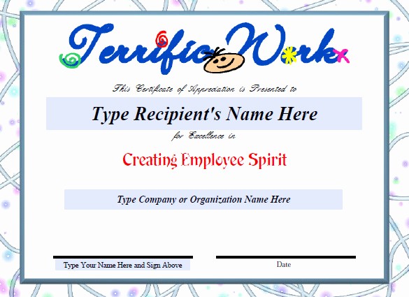 Recognition Certificate Templates Free Printable Beautiful Certificate Templates