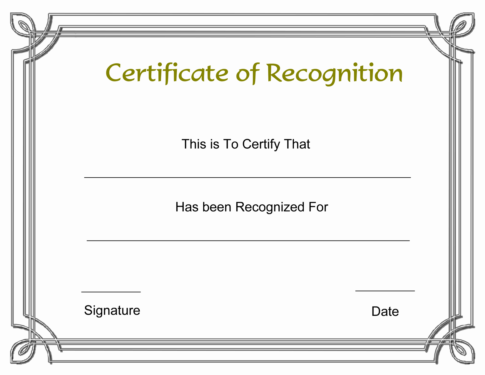 Recognition Certificate Templates Free Printable Elegant Template Free Award Certificate Templates and Employee