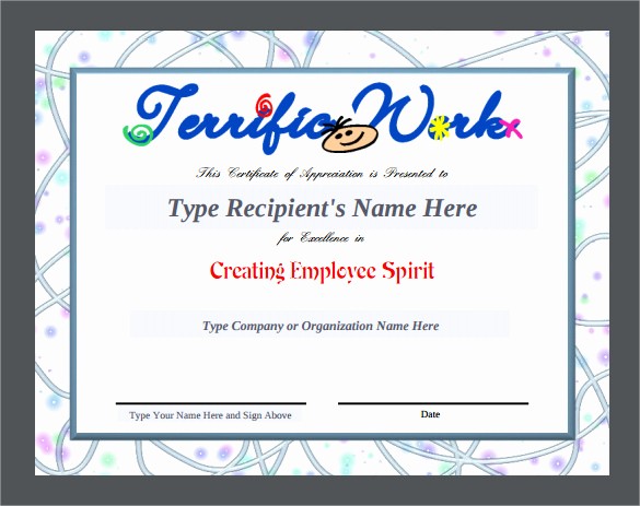 Recognition Certificate Templates Free Printable Unique 24 Sample Certificate Of Appreciation Temaplates to