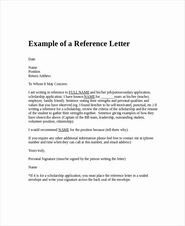 Recommendation Letter for An Employee New Employment Reference Letter 8 Free Word Excel Pdf