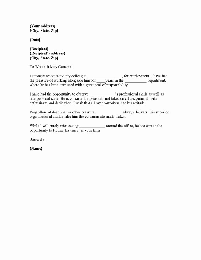 Reference Letter for A Coworker Elegant Writing A Character Reference Letter for Scholarship