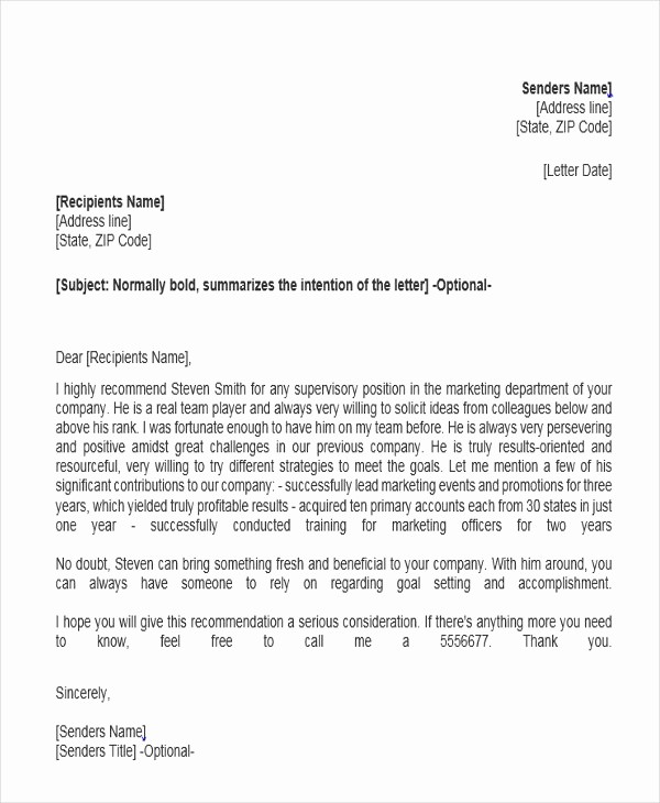 job reference letter