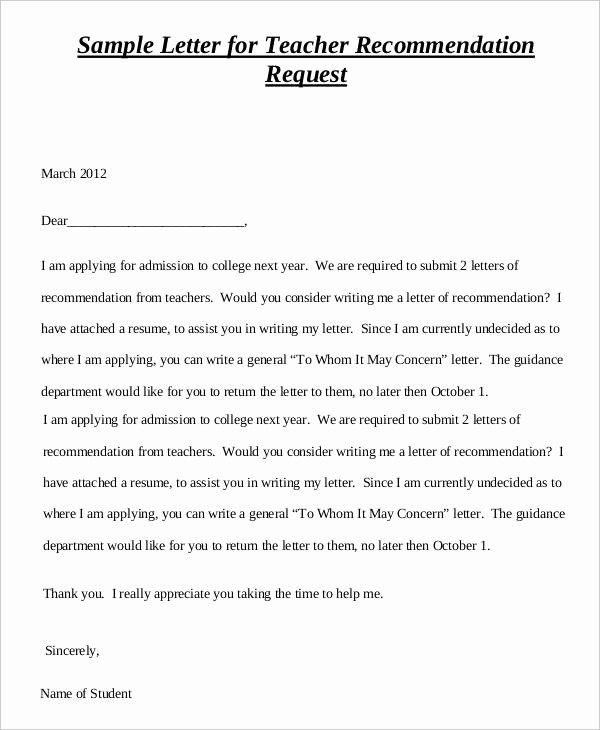 Reference Letter Template for Teacher New Reference Letter Examples 29 Free Word Pdf Documents