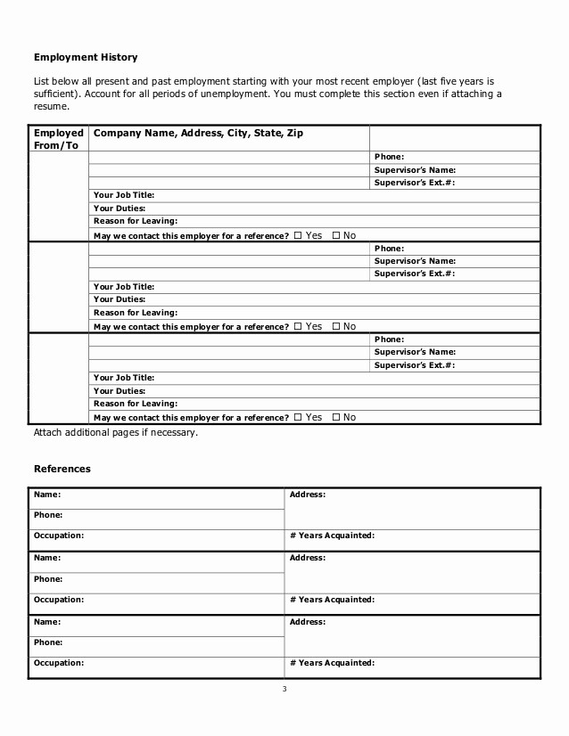 Reference List for Job Application Best Of Church Employment Application